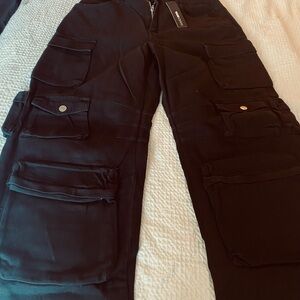 Fashion Nova Black Flare Wide Leg Jeans